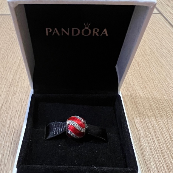 NWOT Pandora - (Retired) Adornment Charm with Red Enamel - Picture 1 of 7